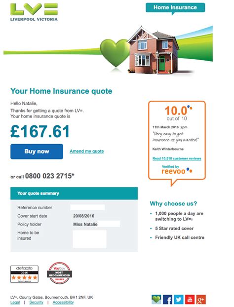 lv house insurance quote